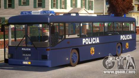 N1 Europe Police Bus Mod MAN 202 para GTA 4