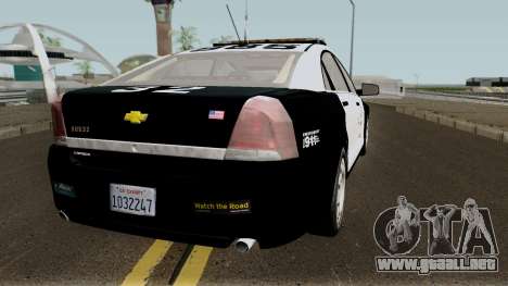Chevrolet Caprice LAPD 2013 para GTA San Andreas