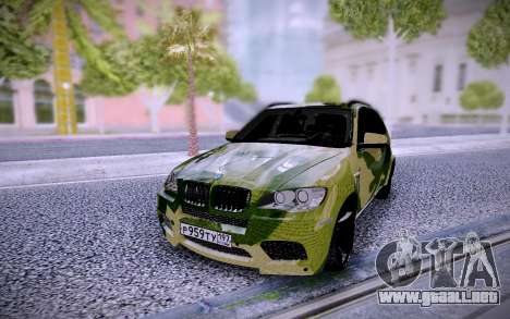 BMW X5M Camo para GTA San Andreas
