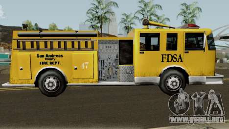 Firetruck Paintable in the Two of the Colours para GTA San Andreas