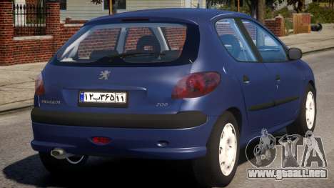 Peugeot 206 V1 para GTA 4