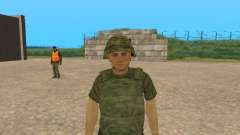 Un combatiente de las fuerzas armadas en el camuflaje de la Figura para GTA San Andreas