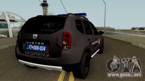 Dacia Duster Zandarmerija para GTA San Andreas