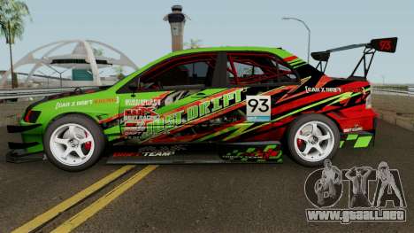 Mitsubishi Lancer Evolution IX OZ Drift V2 2006 para GTA San Andreas