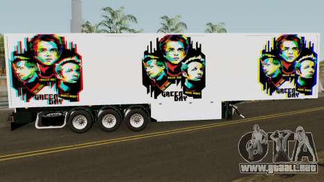 Remolque Green Day V.1 para GTA San Andreas