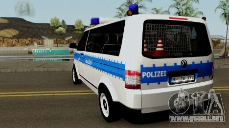 Volkswagen T5 German Police para GTA San Andreas