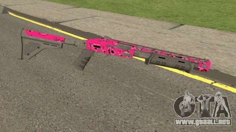 Rifle GTA V Online Pink Skull Livery para GTA San Andreas