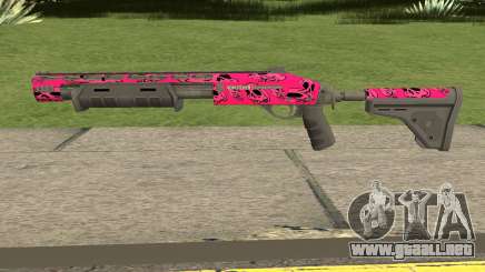 Rifle GTA V Online Pink Skull Livery para GTA San Andreas