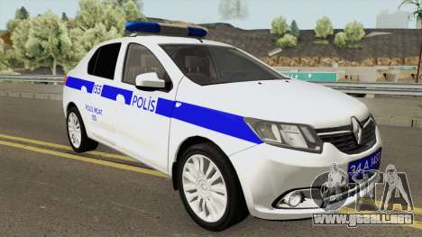 La Policía Turca Coche Renault Logan para GTA San Andreas