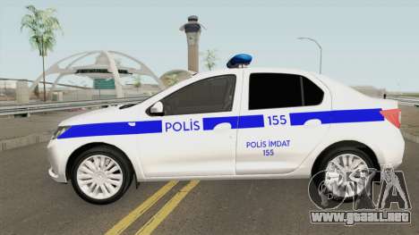 La Policía Turca Coche Renault Logan para GTA San Andreas