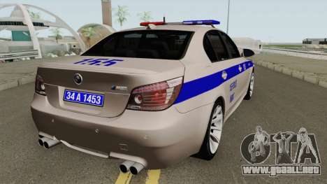 La policía turca de coche BMW M5 E60 para GTA San Andreas