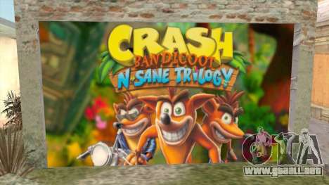Crash Bandicoot N. Sane Trilogy Wall Garage CJ para GTA San Andreas