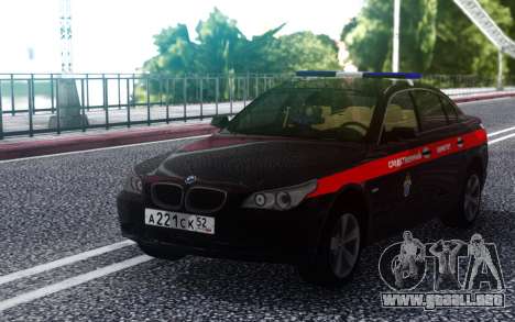 El BMW M5 E60, el Comité de Investigación de la  para GTA San Andreas