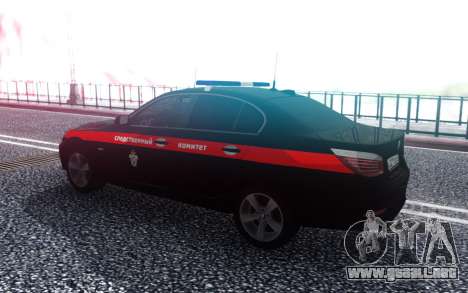 El BMW M5 E60, el Comité de Investigación de la  para GTA San Andreas
