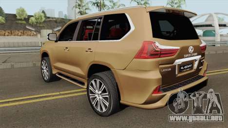 Lexus LX570 SUPER SPORT 2019 para GTA San Andreas