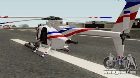 AH-6J Little Bird GBS News Chopper para GTA San Andreas