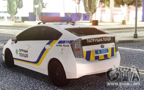 Toyota Prius Patrulla De La Policía De Ucrania para GTA San Andreas
