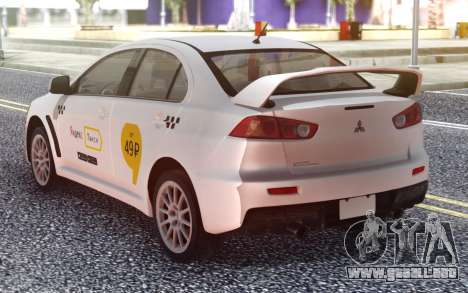 Mitsubishi Lancer Evolution X Yandex Taxi para GTA San Andreas
