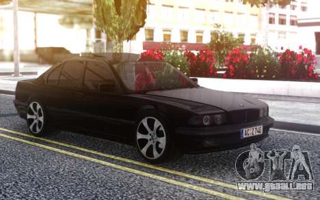 BMW 740i E38 BLACK para GTA San Andreas