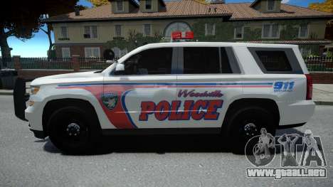 Chevrolet Tahoe Woodville Police 2015 para GTA 4
