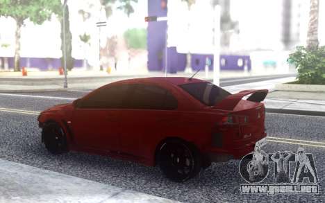 Mitsubishi Lancer X Tuning para GTA San Andreas