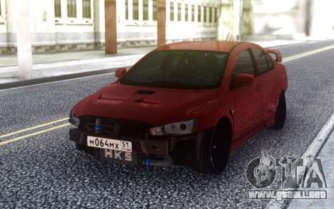 Mitsubishi Lancer X Tuning para GTA San Andreas