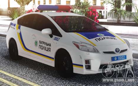 Toyota Prius Patrulla De La Policía De Ucrania para GTA San Andreas