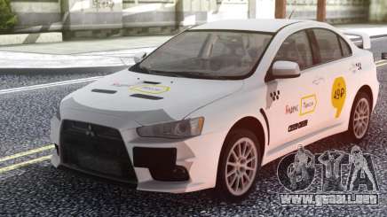 Mitsubishi Lancer Evolution X Yandex Taxi para GTA San Andreas