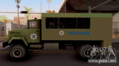 KrAZ-6322 De La Policía De Ucrania para GTA San Andreas