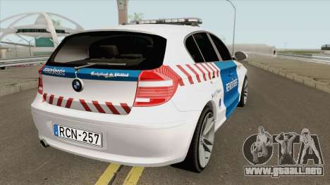 BMW 120i E87 Magyar Rendorseg para GTA San Andreas