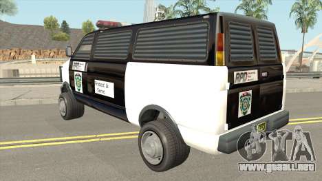 Declasse Burrito Police Transport R.P.D para GTA San Andreas