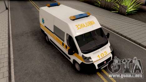 Fiat Ducato Ukraine Ambulance para GTA San Andreas