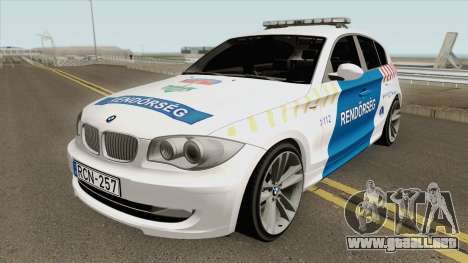 BMW 120i E87 Magyar Rendorseg para GTA San Andreas