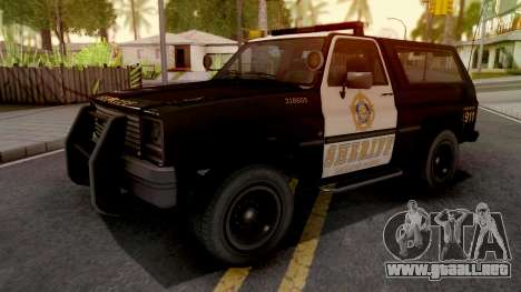 GTA IV Declasse Sheriff Rancher SA Style para GTA San Andreas