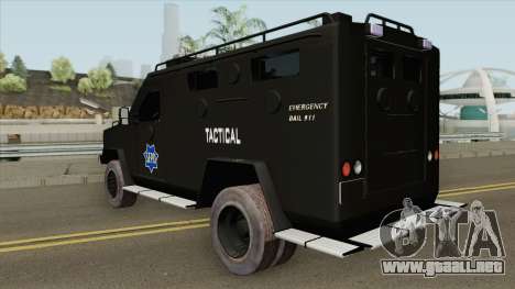 Lenco BearCat (SFPD Tactical Unit) para GTA San Andreas