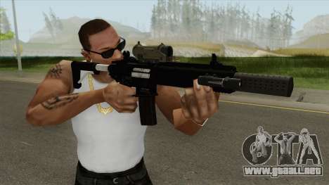 Carbine Rifle V2 Silenced, Tactical, Flashlight para GTA San Andreas