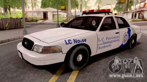 Ford Crown Victoria NOOSE Cruiser SA Style para GTA San Andreas