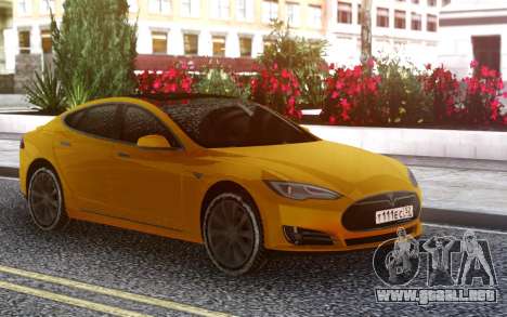 Tesla Model S yellow para GTA San Andreas