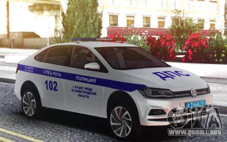 Volkswagen Polo 2019 SB de la policía de tráfico para GTA San Andreas