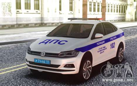Volkswagen Polo 2019 SB de la policía de tráfico para GTA San Andreas