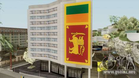 Srilanka Flag On Building para GTA San Andreas