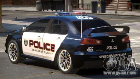 Mitsubishi Lancer X Police V1.0 para GTA 4