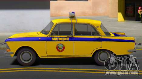 El Moskvitch 412 de la Policía (GAI) de la URSS para GTA San Andreas