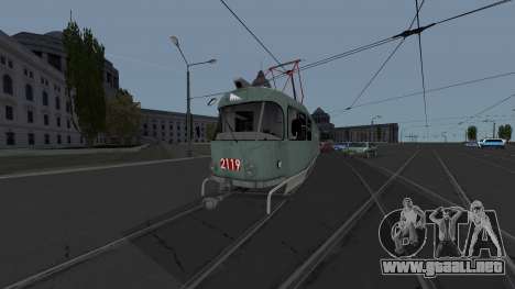 Tranvía Tatra T3SU de Riego para GTA San Andreas