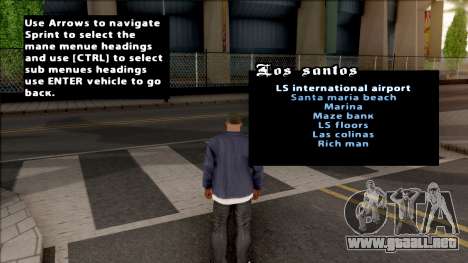 Teleportation Mod para GTA San Andreas