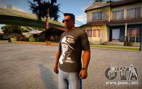 T-shirt with gas mask para GTA San Andreas