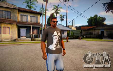 T-shirt with gas mask para GTA San Andreas