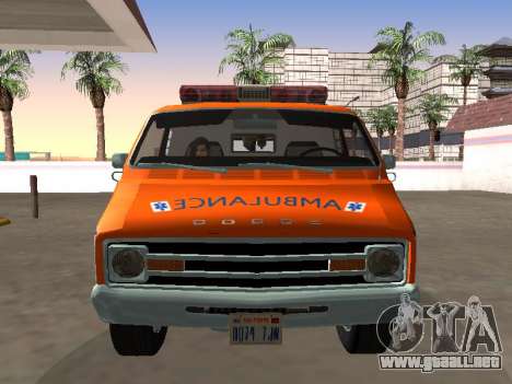 Dodge Tradesman B-200 1976 Ambulancia para GTA San Andreas