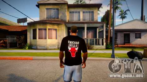 Chicago Bulls Shirt Black para GTA San Andreas