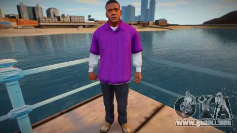 Franklin con una camisa morada para GTA San Andreas